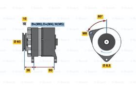 BOSCH 0120489347 - ALTERNADOR