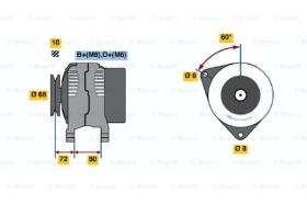 BOSCH 0123315004 - ALTERNADOR