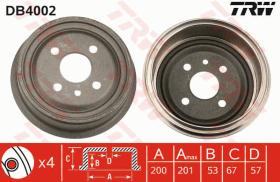 TRW DB4002 - TAMBOR DE FRENO