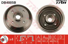 TRW DB4005B - TAMBOR DE FRENO CON RODAMIENTO