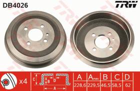 TRW DB4026 - TAMBOR DE FRENO