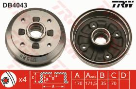 TRW DB4043 - TAMBOR DE FRENO