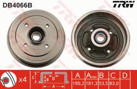 TRW DB4066B - TAMBOR DE FRENO CON RODAMIENTO