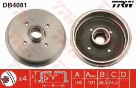 TRW DB4081 - TAMBOR DE FRENO