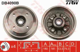 TRW DB4090B - TAMBOR DE FRENO CON RODAMIENTO