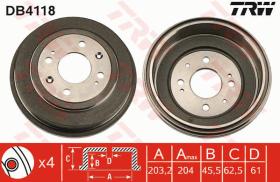 TRW DB4118 - TAMBOR DE FRENO