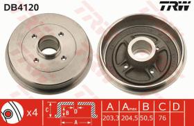 TRW DB4120 - TAMBOR DE FRENO