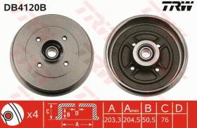 TRW DB4120B - TAMBOR DE FRENO CON RODAMIENTO