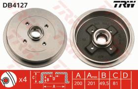 TRW DB4127 - TAMBOR DE FRENO