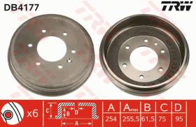 TRW DB4177 - TAMBOR DE FRENO