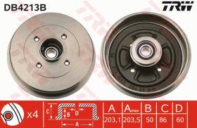 TRW DB4213B - TAMBOR DE FRENO CON RODAMIENTO