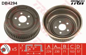 TRW DB4294 - TAMBOR DE FRENO