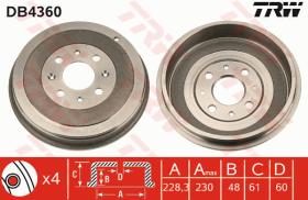 TRW DB4360 - TAMBOR DE FRENO