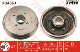 TRW DB4363 - TAMBOR DE FRENO