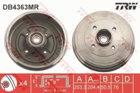 TRW DB4363MR - TAMBOR DE FRENO CON ANILLO SENSOR A