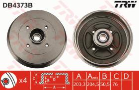 TRW DB4373B - TAMBOR FRENO C/RODAMIENTO