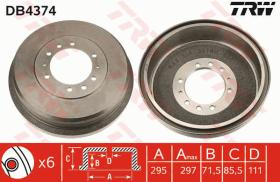 TRW DB4374 - TAMBOR DE FRENO