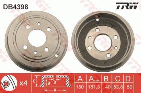 TRW DB4398 - TAMBOR DE FRENO