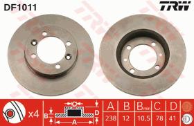 TRW DF1011 - JGO DISCOS FRENO