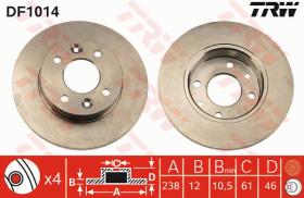 TRW DF1014 - JGO.DISCOS FRENO