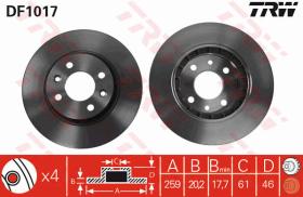 TRW DF1017 - JGO DISCOS DE FRENO