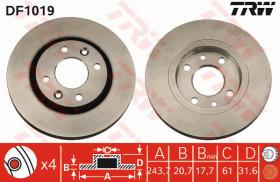 TRW DF1019 - JGO DISCOS DE FRENO