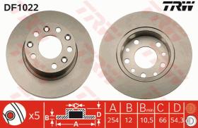 TRW DF1022 - JGO DISCOS FRENO