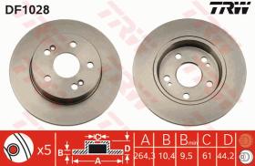 TRW DF1028 - JGO DISCOS DE FRENO