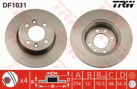 TRW DF1031 - JGO DISCOS DE FRENO