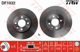 TRW DF1032 - JGO DISCOS DE FRENO