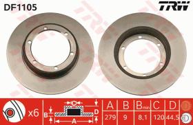 TRW DF1105 - JGO.DISCOS FRENO