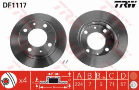 TRW DF1117 - JGO DISCOS DE FRENO