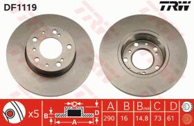 TRW DF1119 - JGO DISCOS DE FRENO