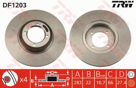 TRW DF1203 - JGO DISCOS DE FRENO