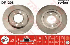 TRW DF1208 - JGO DISCOS DE FRENO