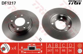 TRW DF1217 - JGO DISCOS DE FRENO