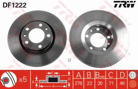 TRW DF1222 - JGO DISCOS FRENO