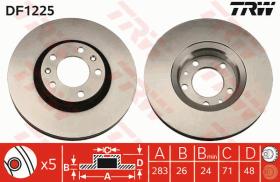 TRW DF1225 - JGO DISCOS DE FRENO