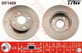 TRW DF1409 - JGO DISCOS FRENO