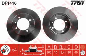 TRW DF1410 - JGO DISCOS FRENO