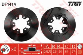 TRW DF1414 - JGO DISCOS FRENO