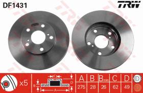 TRW DF1431 - JGO DISCOS DE FRENO