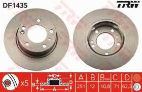 TRW DF1435 - JGO DISCOS DE FRENO