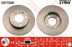 TRW DF1500 - JGO DISCOS FRENO