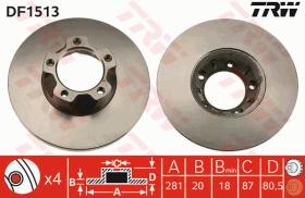 TRW DF1513 - JGO DISCOS FRENO