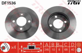 TRW DF1536 - JGO DISCOS DE FRENO