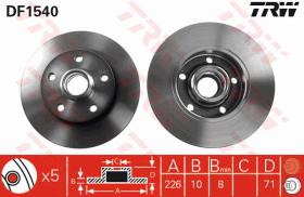 TRW DF1540 - JGO DISCOS DE FRENO