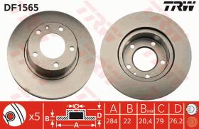 TRW DF1565 - JGO DISCOS FRENO