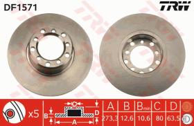 TRW DF1571 - JGO.DISCOS FRENO