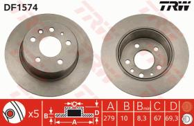 TRW DF1574 - JGO DISCOS DE FRENO